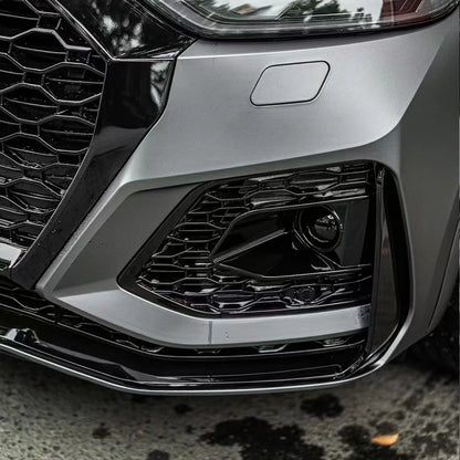 RSQ8 Style Honeycomb Grille Mesh Close-Up Detail - Q5 SQ5 B9.5 Front Bumper