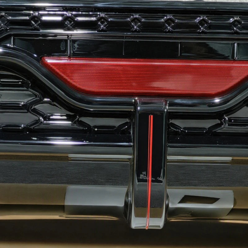 Audi Q5 SQ5 Venom Spider Rear Diffuser Red F1 LED Fog Light Reflector and Honeycomb Mesh Close-Up Detail