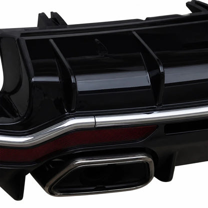 Audi A5 S5 B9 RS5 Rear Diffuser Vertical Fins and Chrome Trim Close-Up Detail