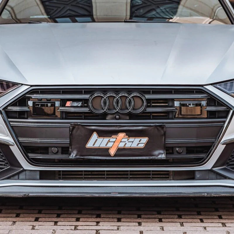 Audi S7 C8 with carbon fiber front lip and canards installed