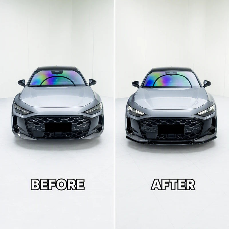 Audi A5 B10 Front Lip Before and After Installation Comparison