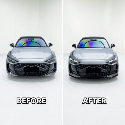 Audi A5 B10 Front Lip Before and After Installation Comparison