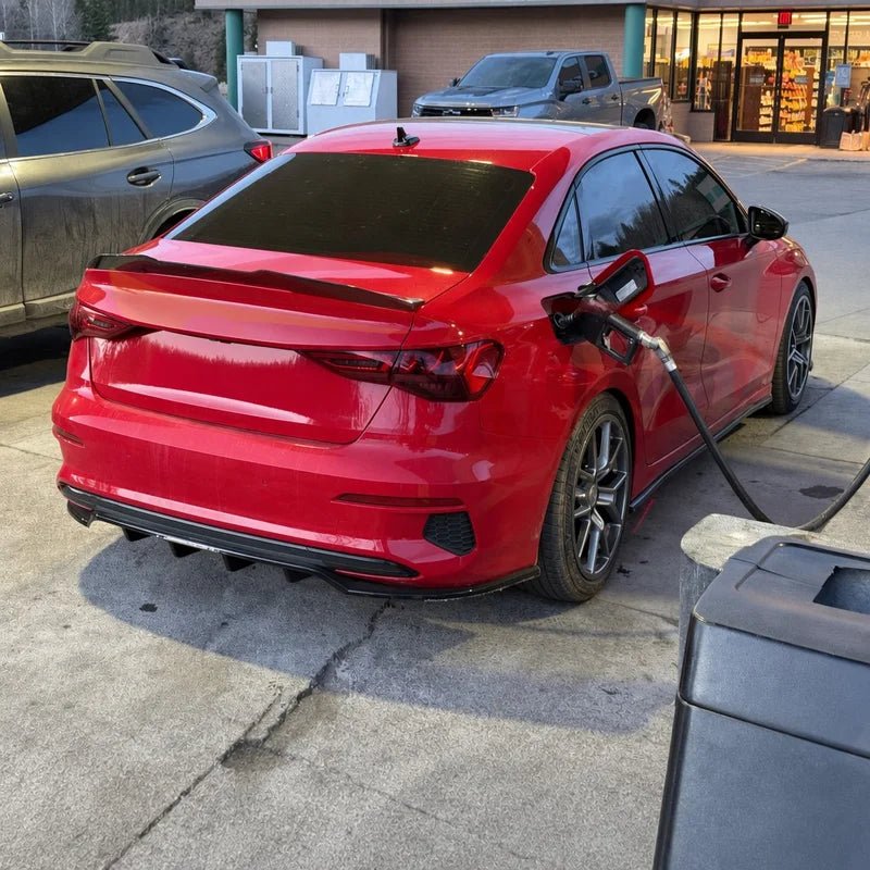 Audi A3 S3 RS3 8Y PSM Carbon Trunk Spoiler - Installed Red S3