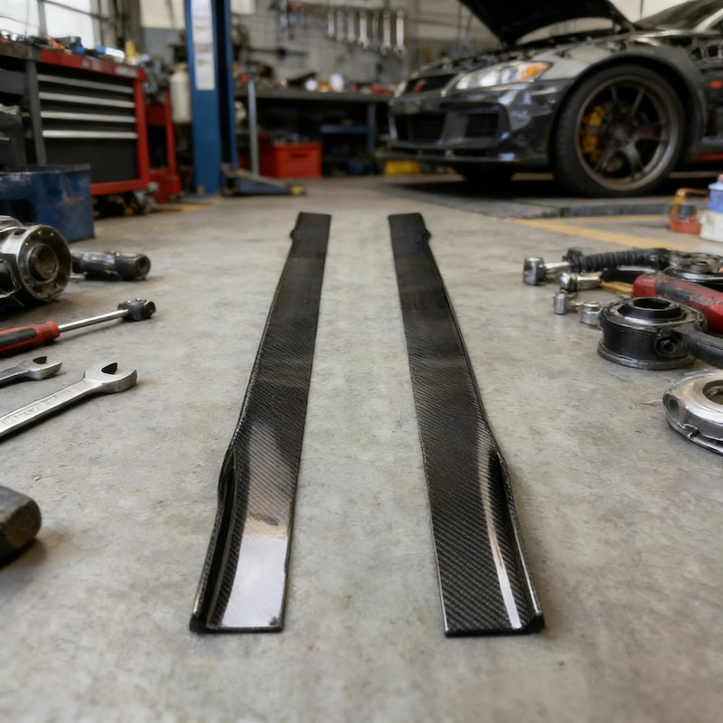 2008-2024 For Audi Real Carbon Fiber Side Skirt | Universal Fit for A3 A4 A5 A6 A7 | Customizable