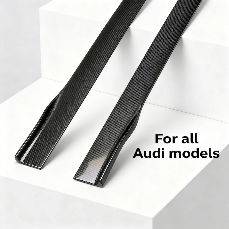 2008-2024 For Audi Real Carbon Fiber Side Skirt | Universal Fit for A3 A4 A5 A6 A7 | Customizable