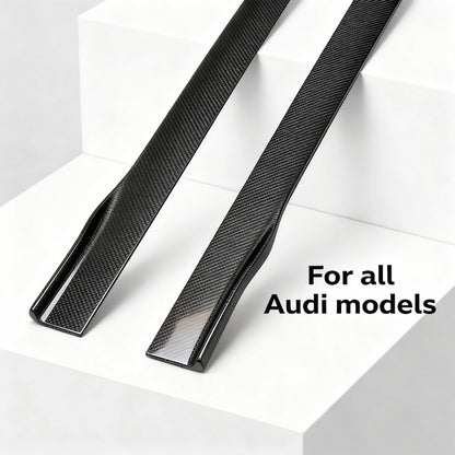 2008-2024 For Audi Real Carbon Fiber Side Skirt | Universal Fit for A3 A4 A5 A6 A7 | Customizable