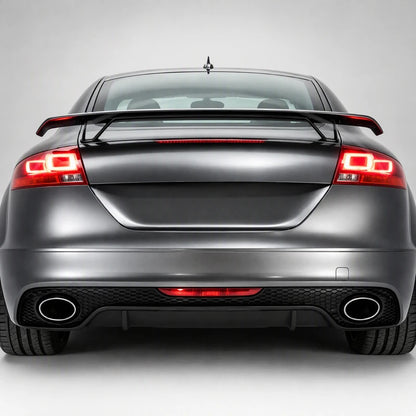 2008-2014 Audi TT TTS MK2 with TTRS Style Rear Diffuser and Trunk Lip Spoiler Installed