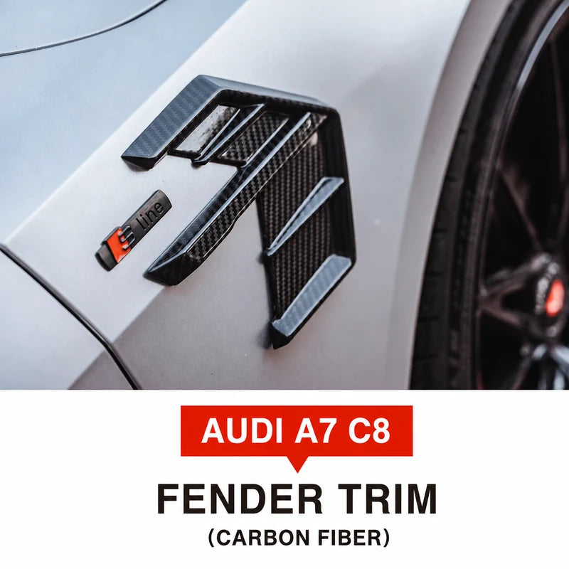 Carbon Fiber Fender Trim for Audi A7 S7 C8
