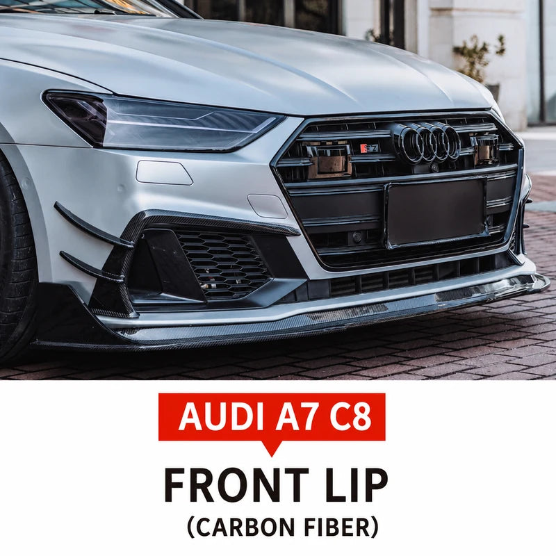 Carbon Fiber Front Lip for Audi A7 S7 C8